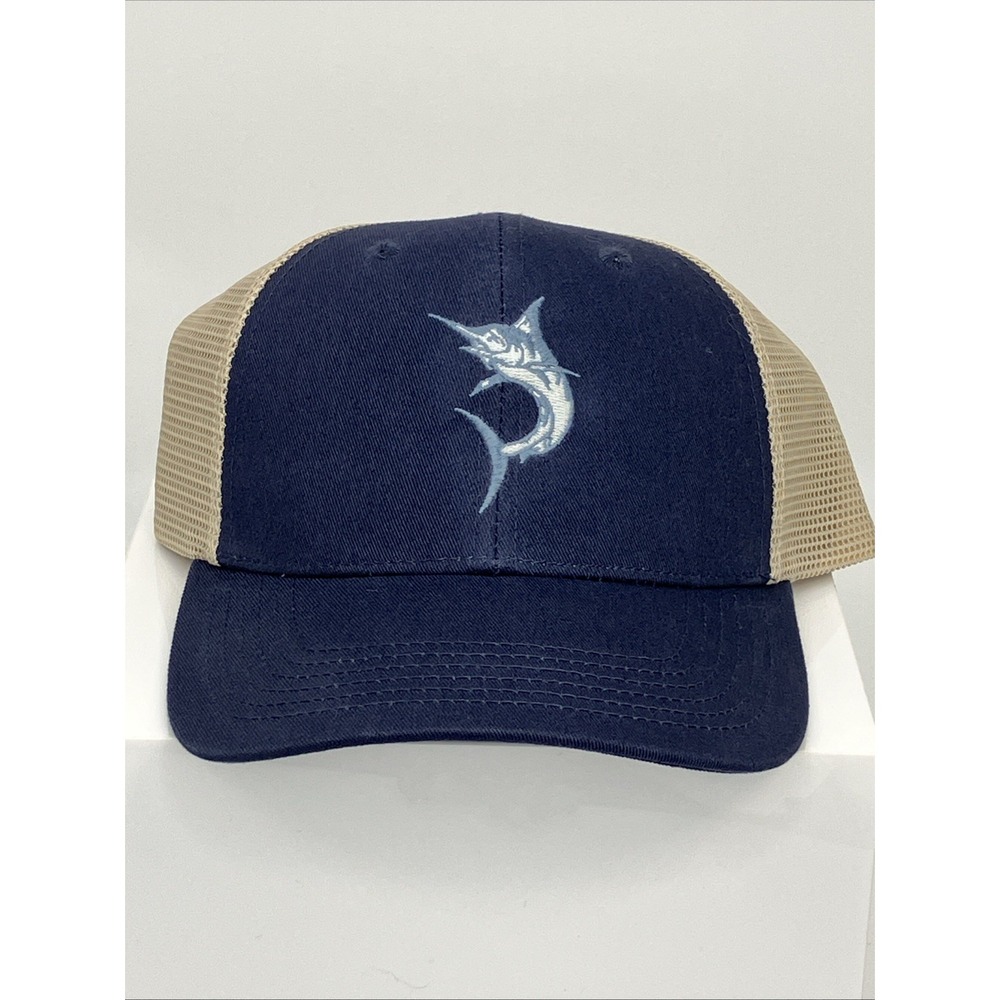 NWT Life is Good Trucker Hat Adjustable Blue Marlin Snapback Mesh Coastal‎ Dad